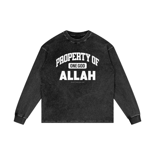 Acid Wash Oversize Long Sleeve T-Shirt